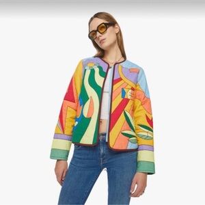 MOTHER on the fringe quilted jacket small NWT